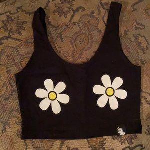 IHeartRaves Glow in the Dark Daisy Crop Top